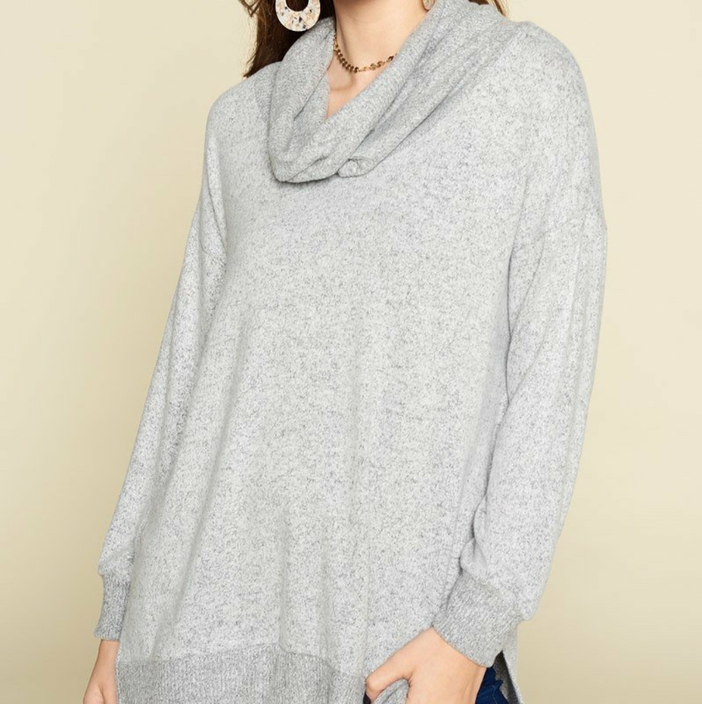Cowl Neck Tunic Sweater